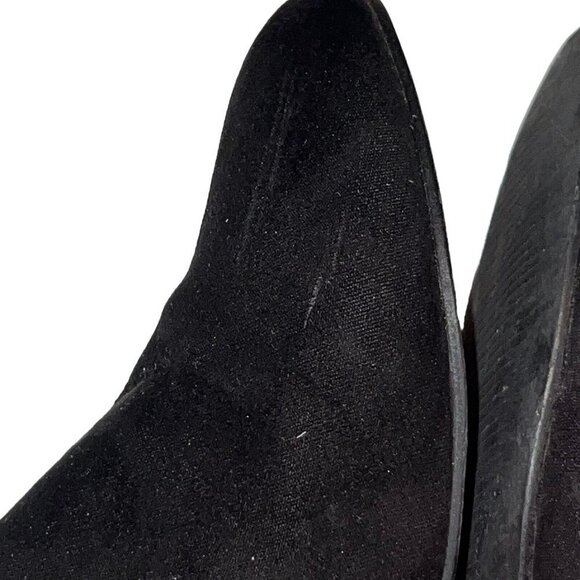 ASOS ACTON Flat Ankle Boots Bootie Women Size 6 Black Suede Side Zipper Preowned - Picture 7 of 11